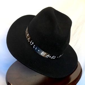 Black Wool Fedora Hat